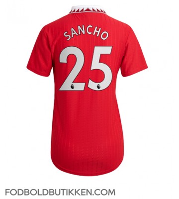 Manchester United Jadon Sancho #25 Hjemmebanetrøje Dame 2022-23 Kortærmet